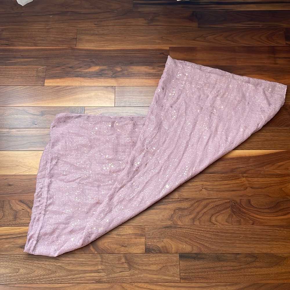 Lavender and gold infinity scarf